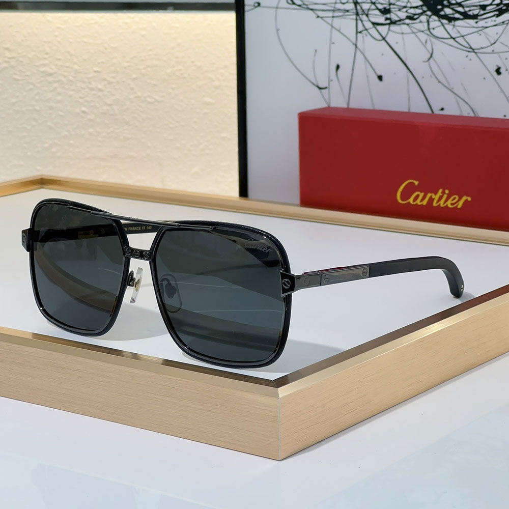 Cartier Metal Side Color Matching Aviator Sunglasses Top quality （Replica）
