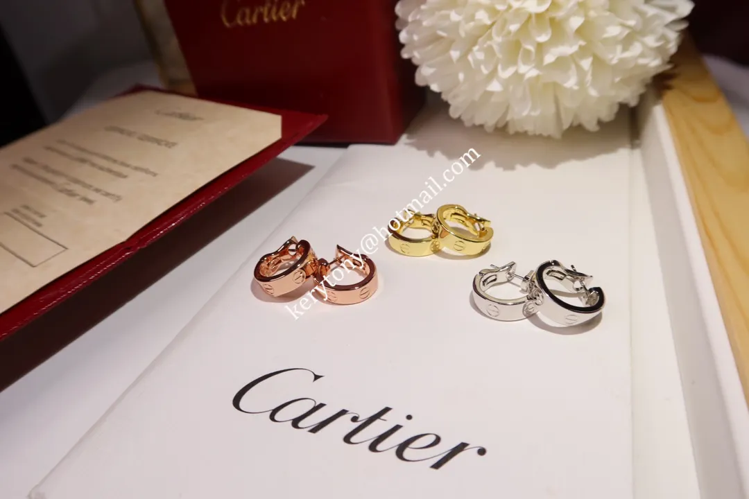 2021 New Style Cartier Love Clip Earrings Yellow Gold/Rose Gold/White Gold B8022500 Online