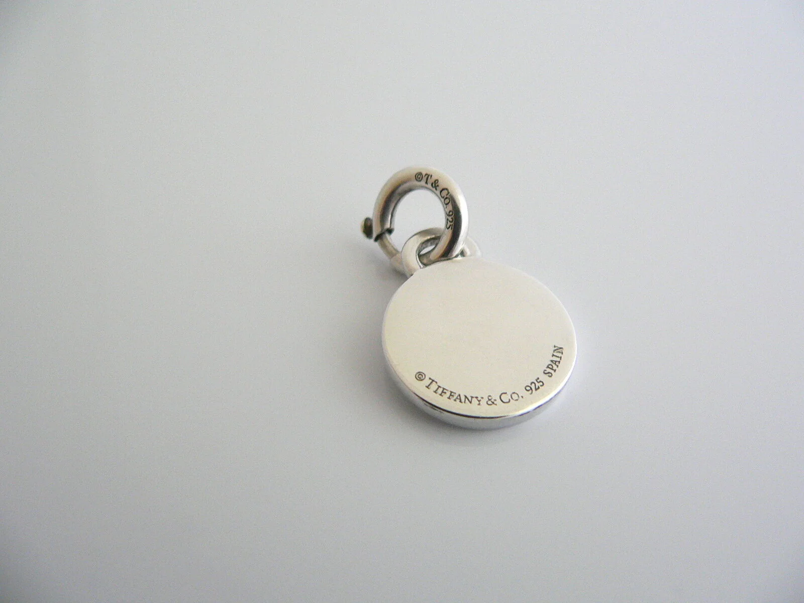 Tiffany & Co Silver 1837 Circle White Enamel Charm Pendant 4 Necklace  Bracelet