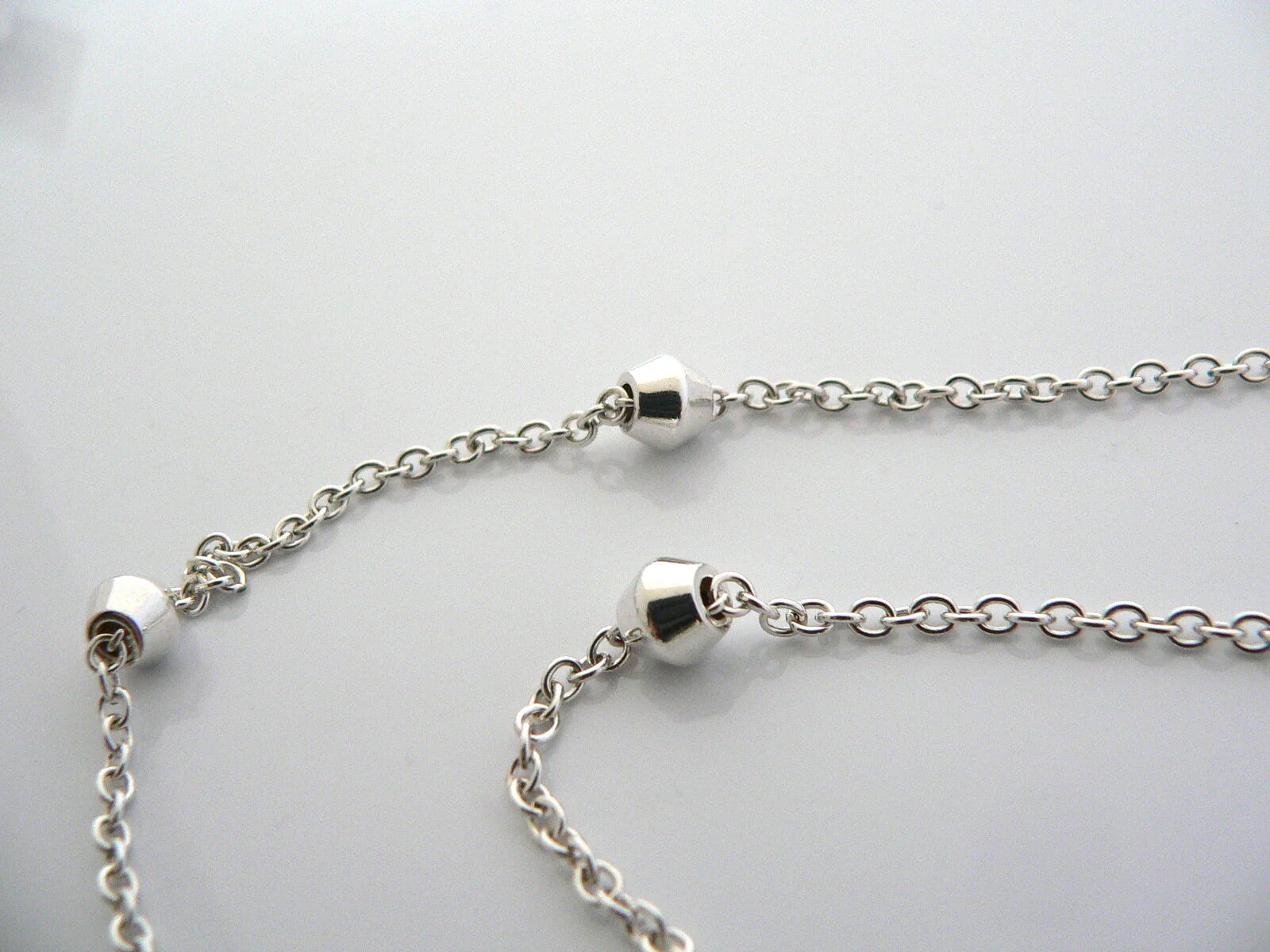 Tiffany & Co Station Necklace Barrel Ball Bead by the Yard Chain Pendant Gift