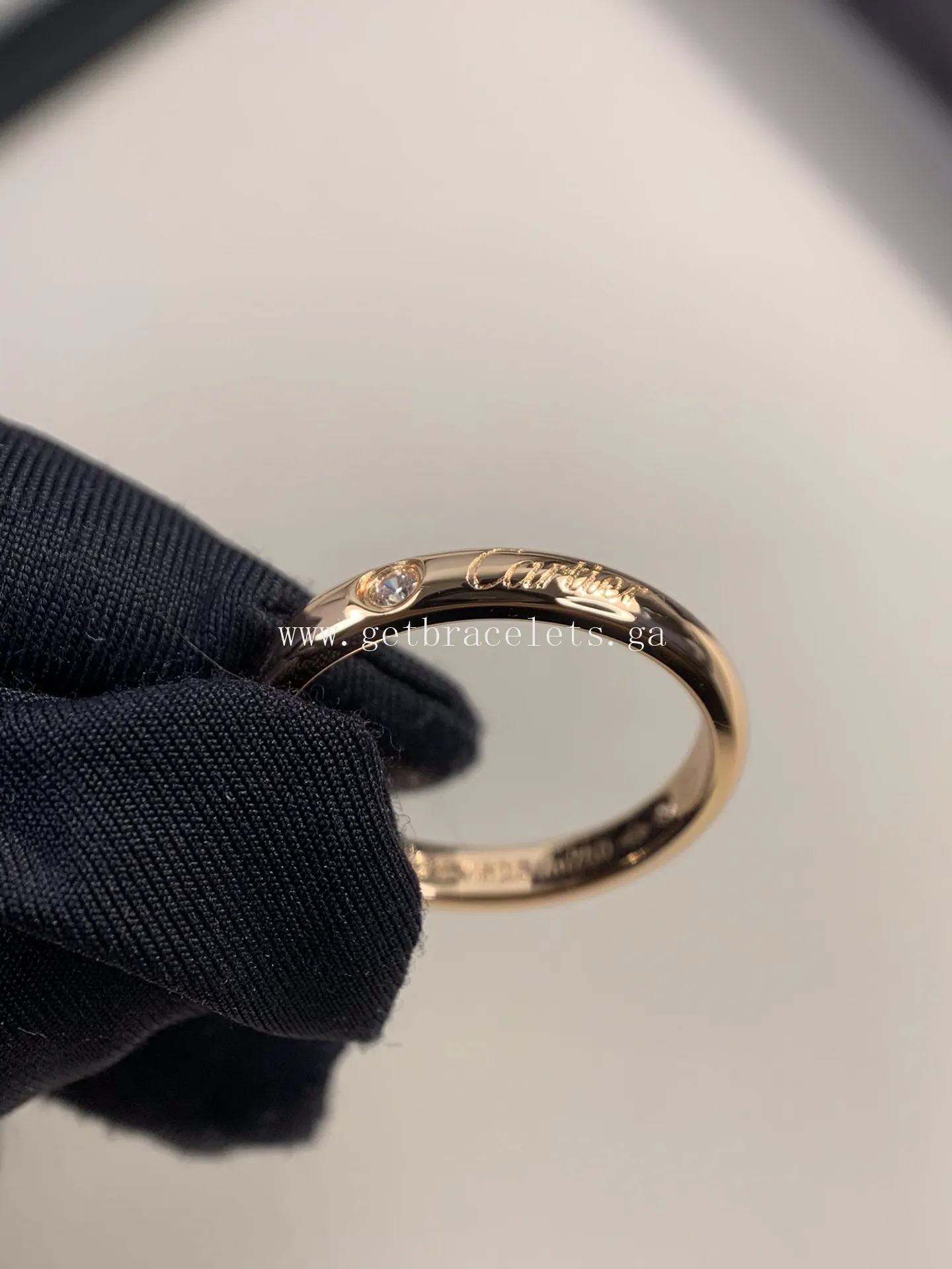 Cartier 1895 Wedding ring With 1 Diamonds Rose Gold