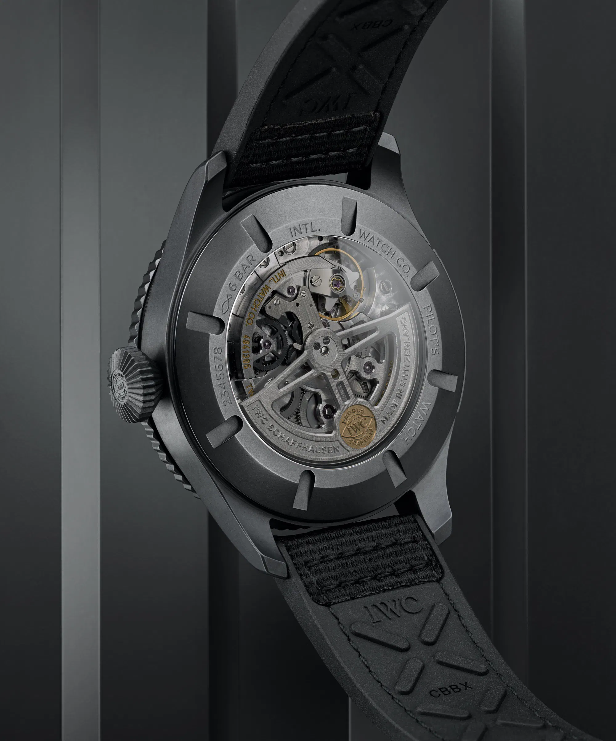 Schaffhausen Pilots watch timezoner top gun ceratanium iw395505
