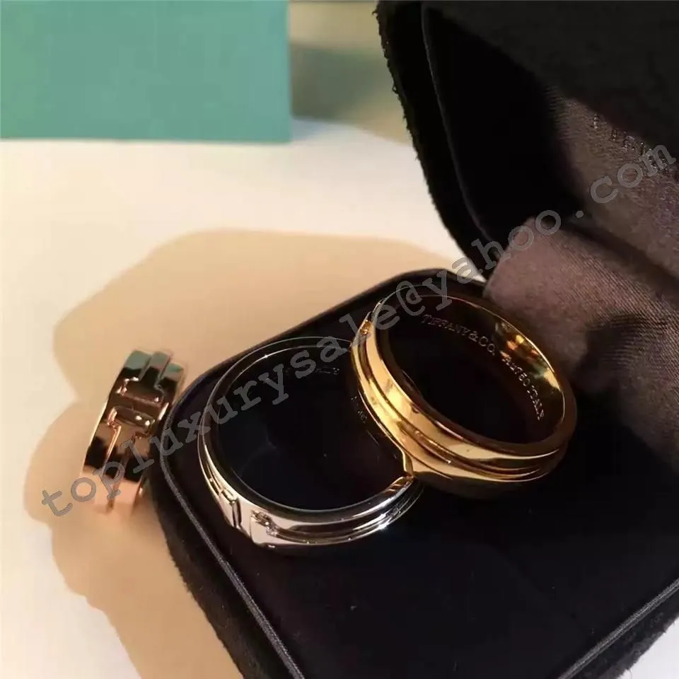 Tiffany T Two Ring Sterling Silver Unique Band Sale Party Style Lady Jewelry GRP09007/GRP09008