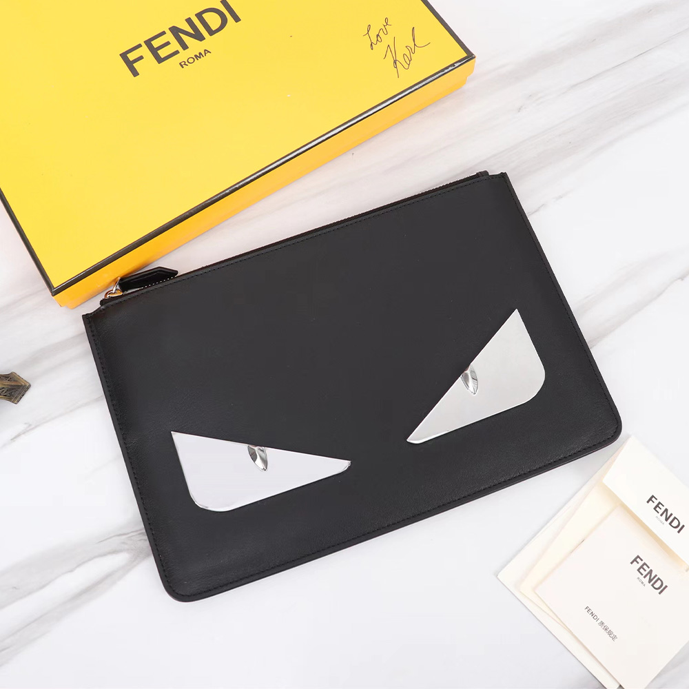 FENDI Printed Canvas Clutch Toiletry Bag(Replica)