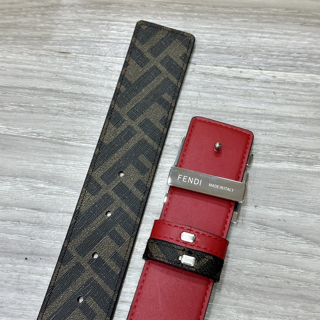 Fendi Leather Belts 1:1 Mirror Version