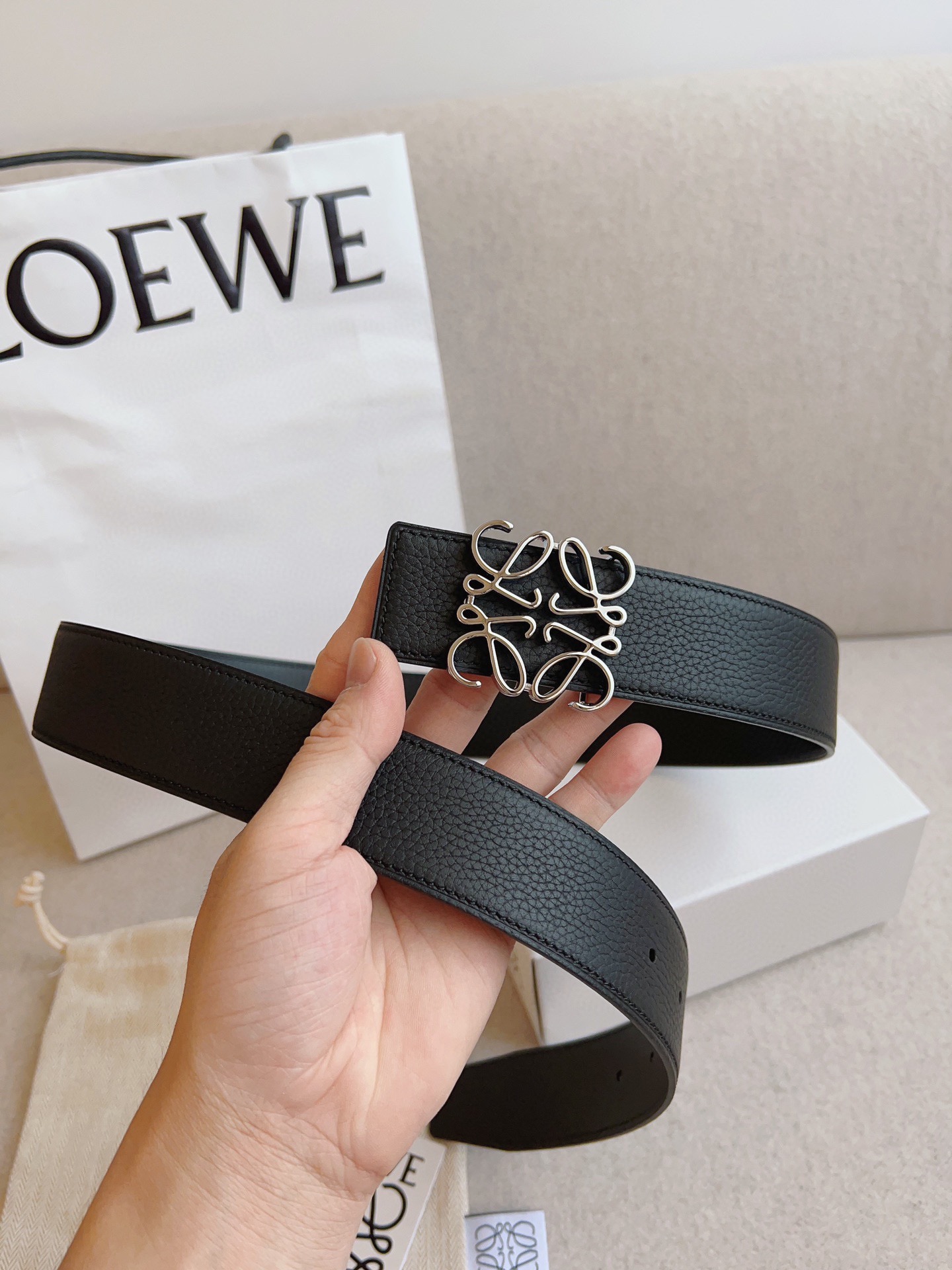 Loewe Leather Belts 1:1 Mirror Version