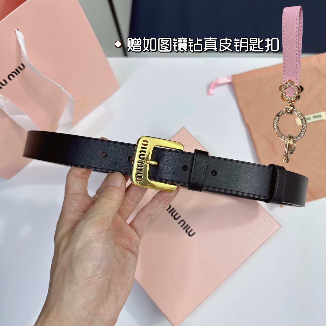 MiuMiu Leather Belts 1:1 Mirror Version