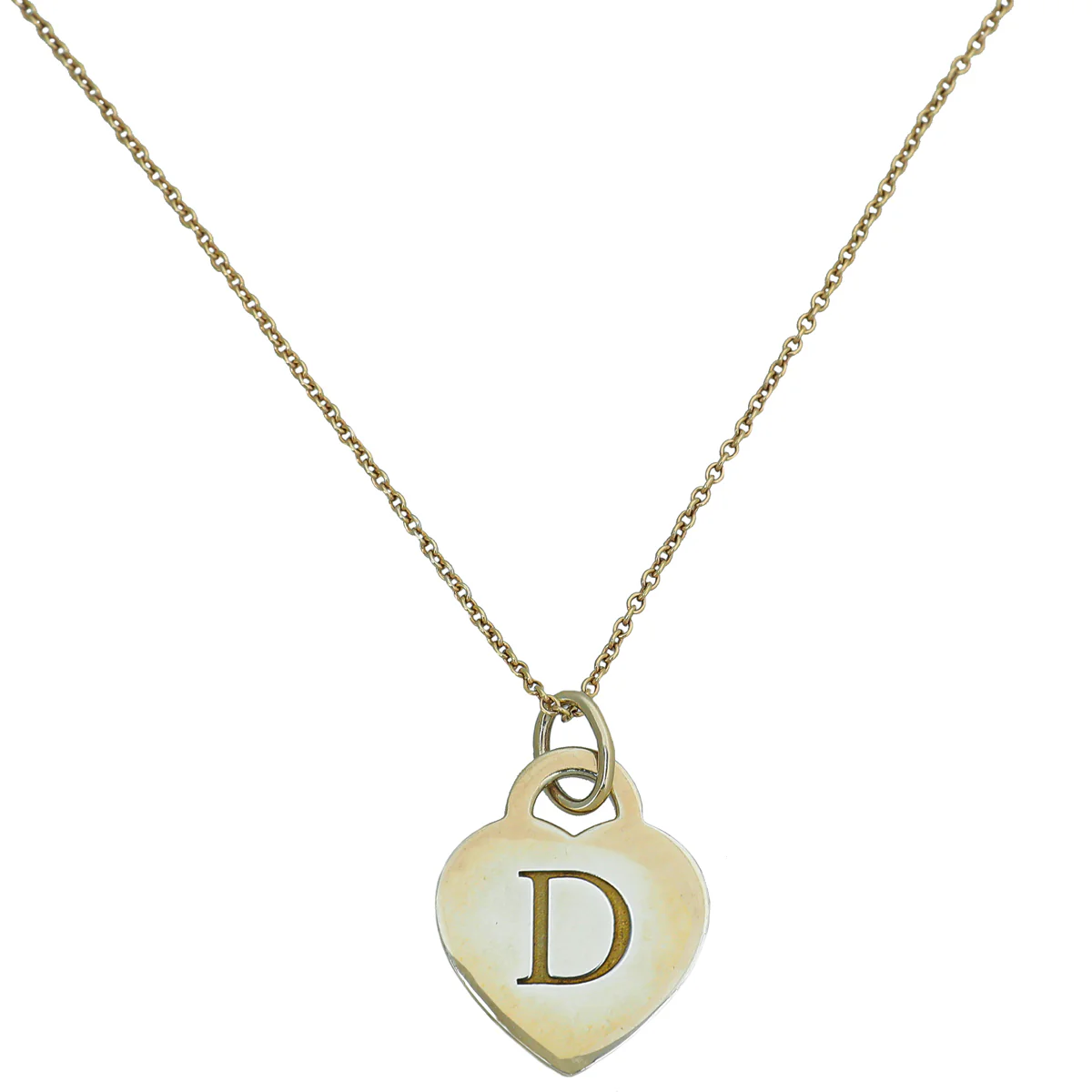 Tiffany & Co Silver Gold Plated Heart Tag 