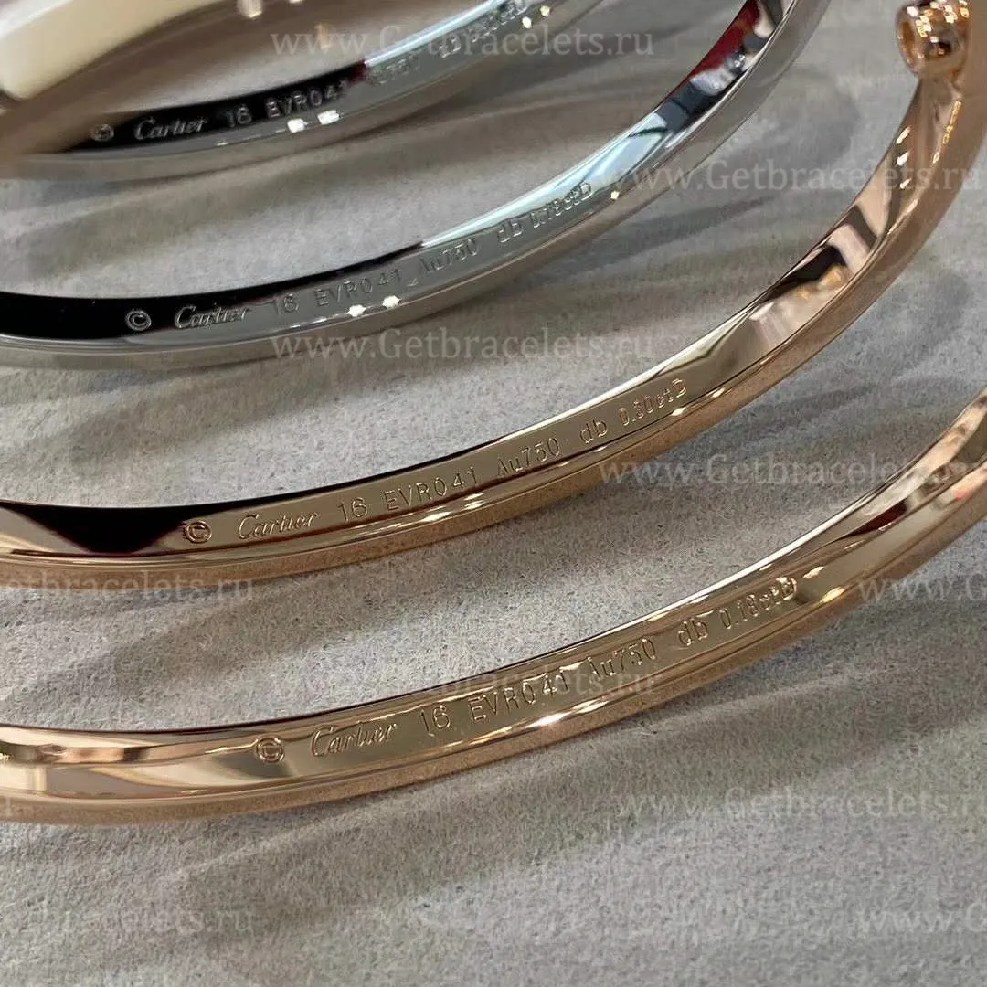 Copy Cartier Love Bracelet SM with 10 Diamonds Pink Gold B6047917