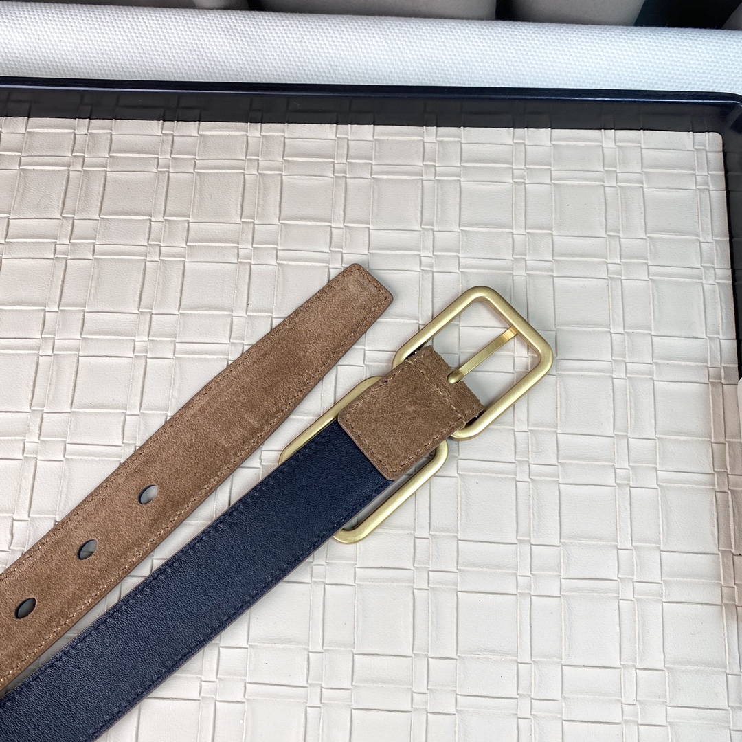 YSL Saint Laurent Leather Belts 1:1 Mirror Version