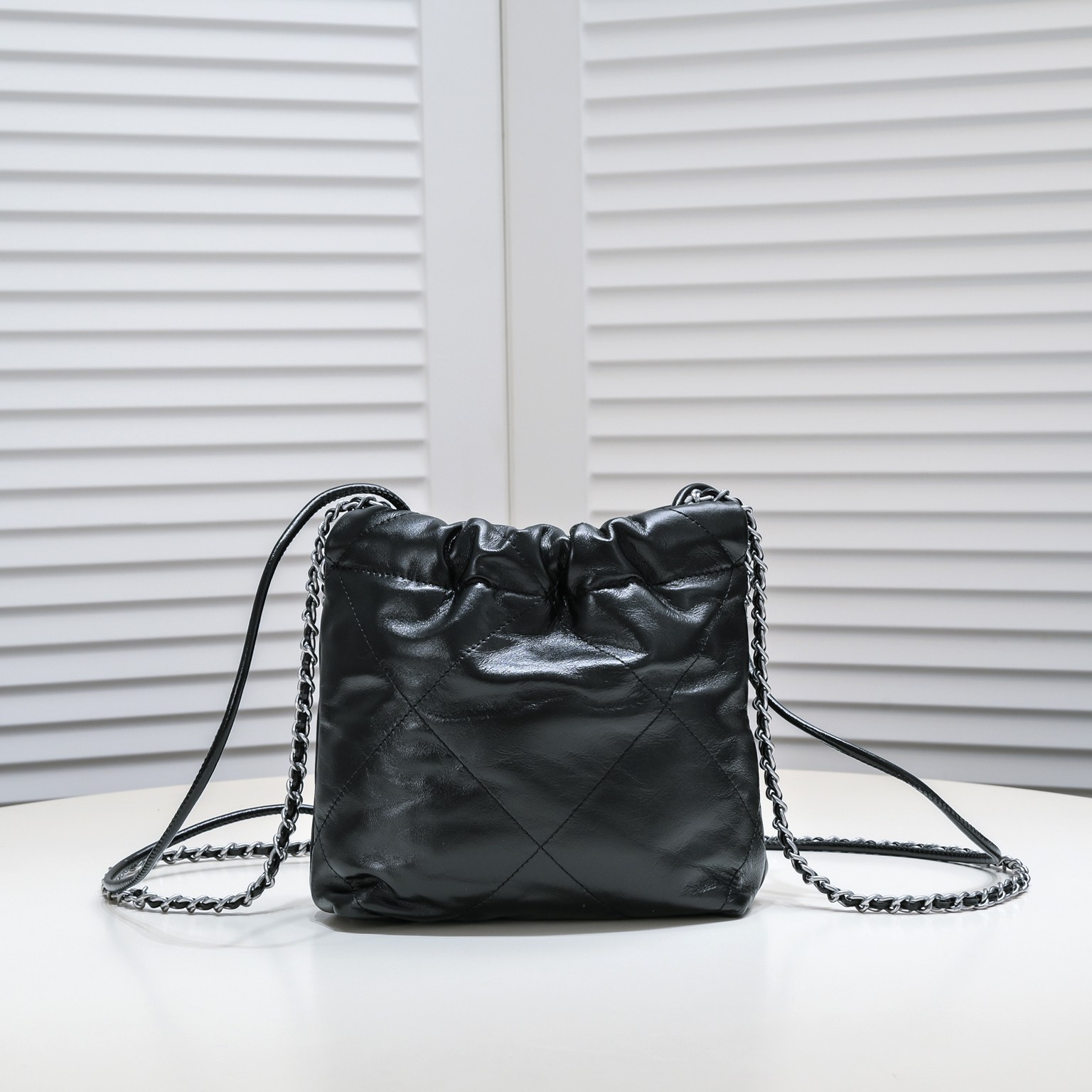 Chanel 22 Trash Bag Silver Hardware Mini Shoulder Bag Handbag