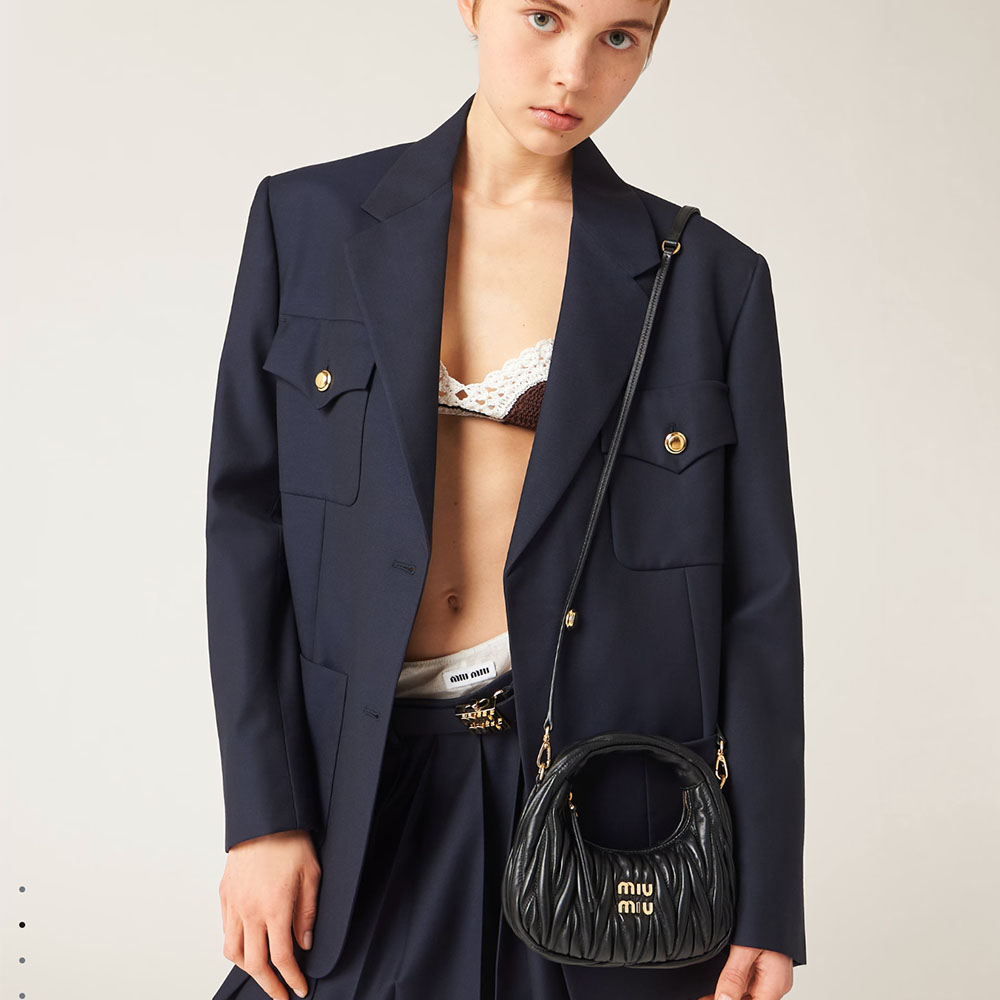 Miumiu Wander matelassé hobo Shoulder bag Mini&Small Handbag(Replica)