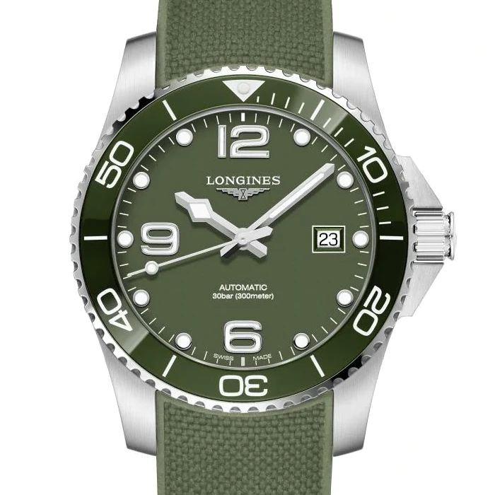 Hydroconquest 41MM Automatic Green Ceramic Diving Watch L37814069