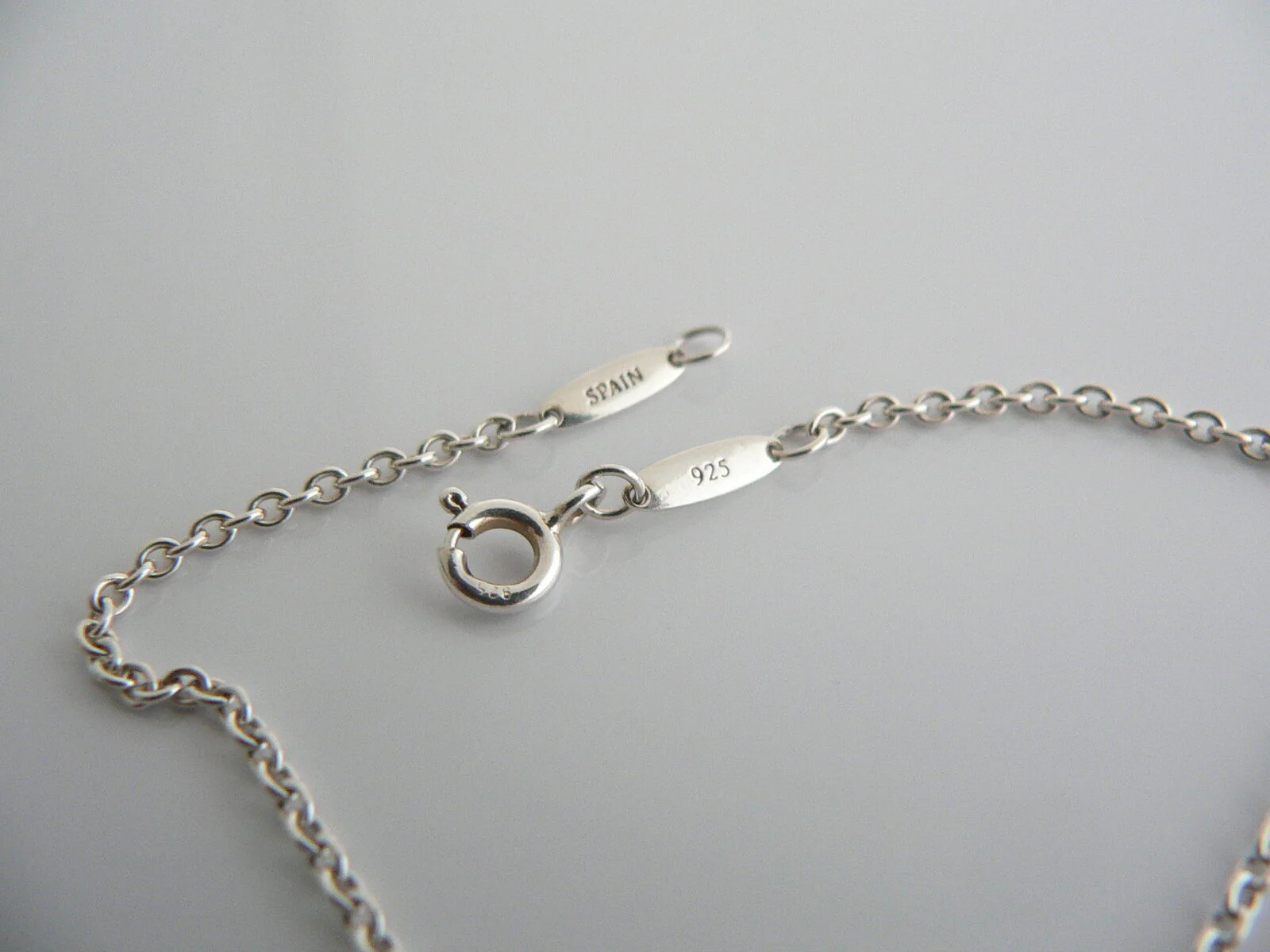 Tiffany & Co Open Heart Bracelet Bangle Chain Love Silver Gift Peretti Dangle