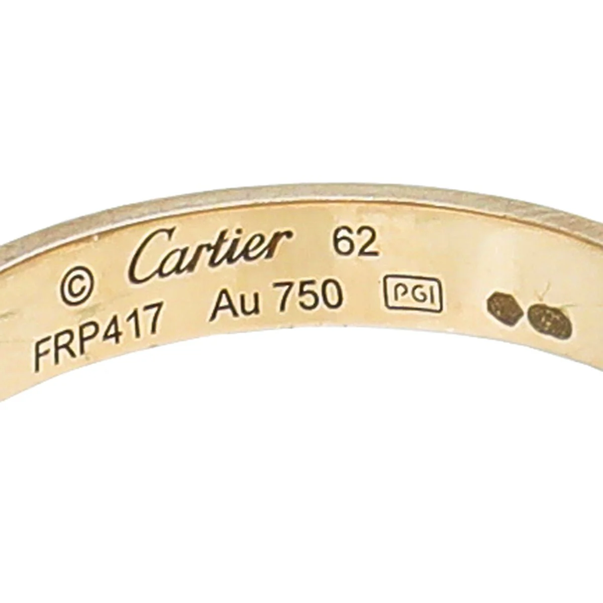 Cartier 18K Pink Gold Love Wedding Band Ring 62