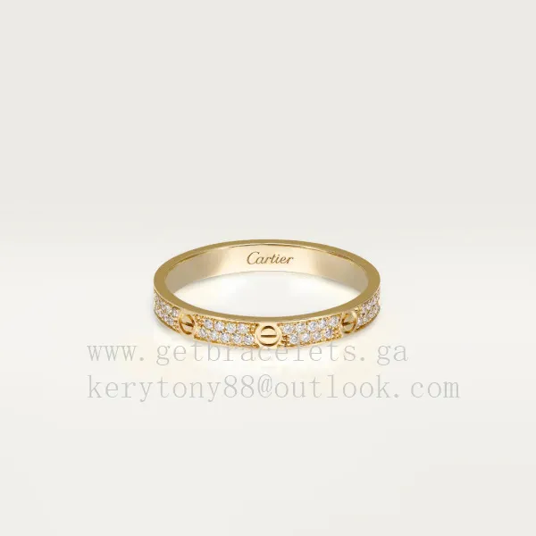 Cartier Love Ring Small Model Yellow Gold with Diamonds B4218000