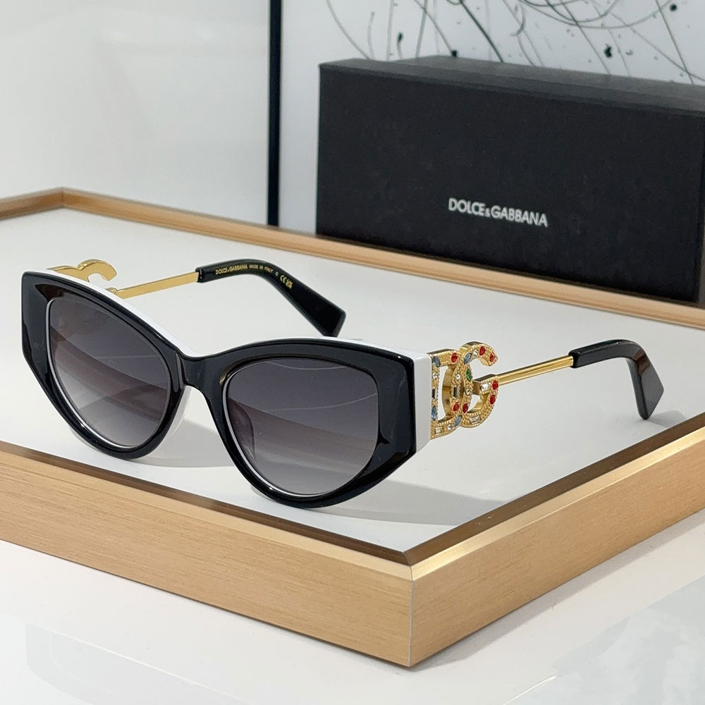 DOLCE & GABBAN DG Large Logo With Metal Mirror legs Sunglasses Top quality （Replica）