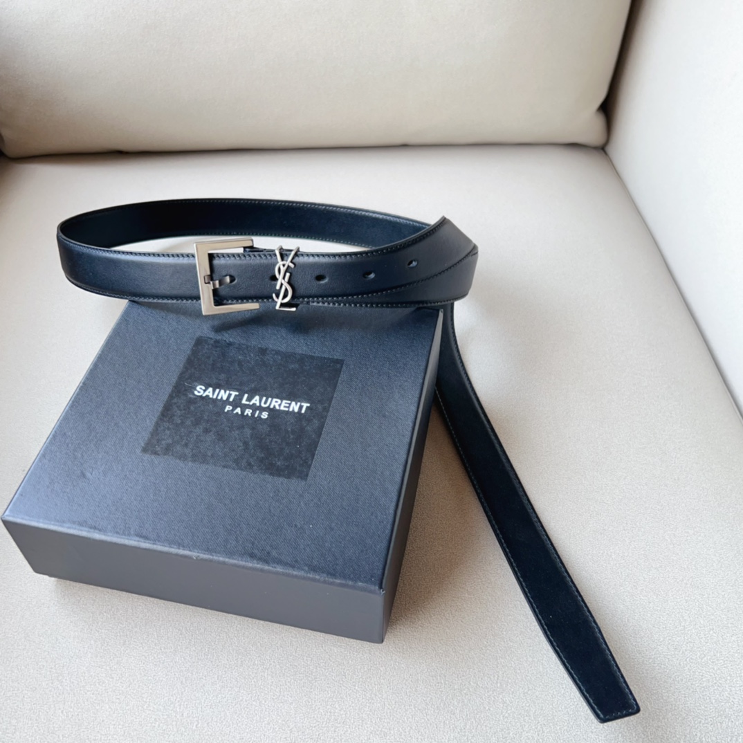 YSL Saint Laurent Leather Belts 1:1 Mirror Version