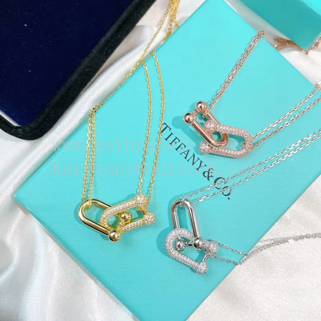 Tiffany HardWear Double Link Pendant Yellow Gold/White Gold/Rose Gold