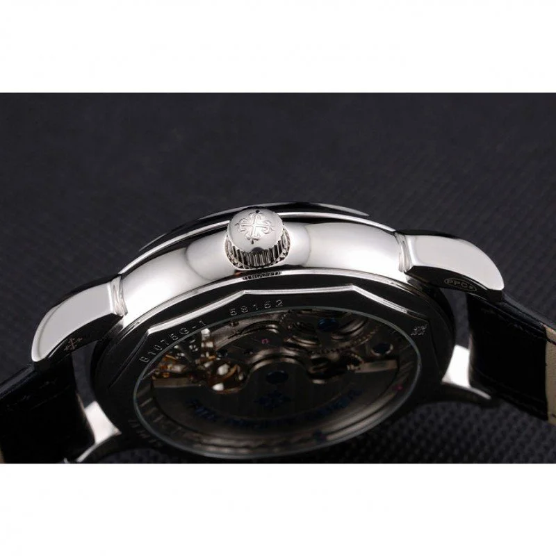 Dual Time Moonphase Tourbillon Black Skeletonised Dial 44 mm, Stainless Steel