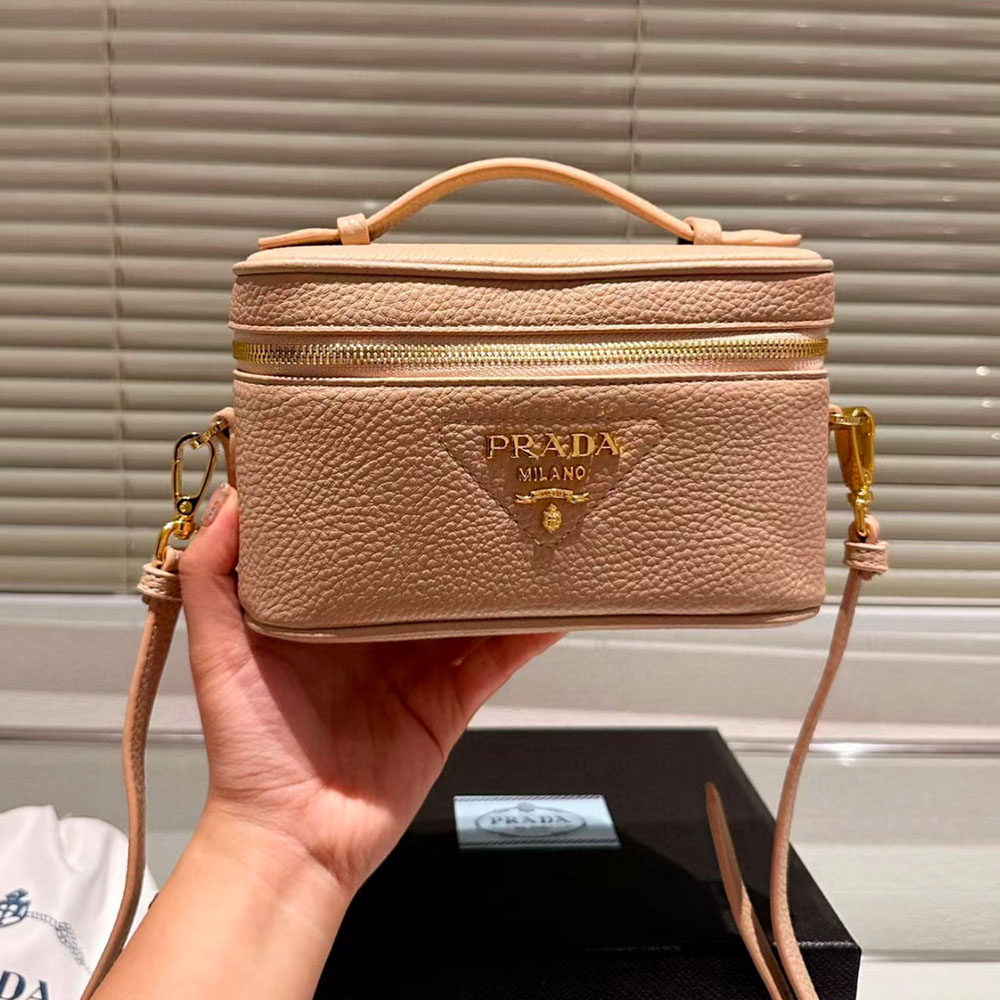 Prada Leather Makeup Bag Handbag (Replica)