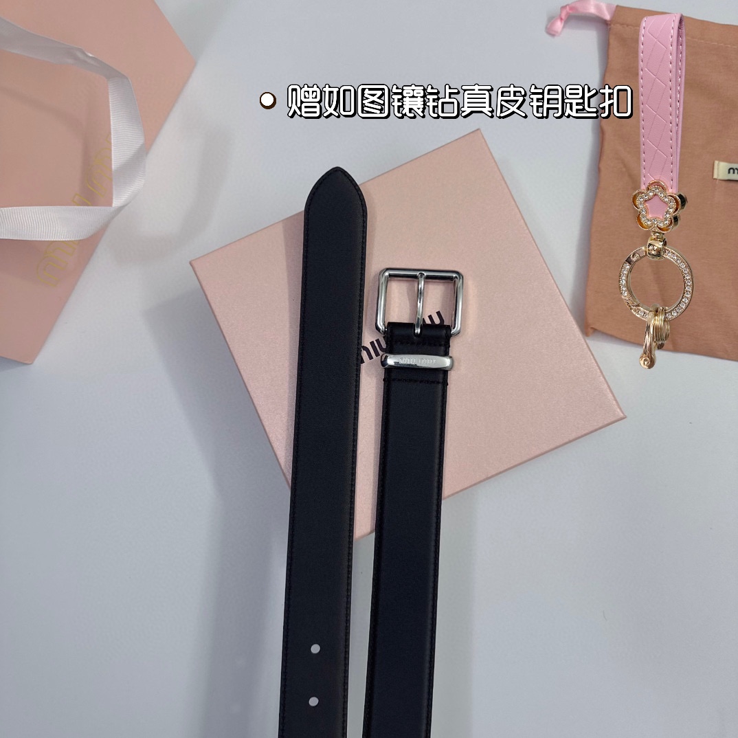 MiuMiu Leather Belts 1:1 Mirror Version