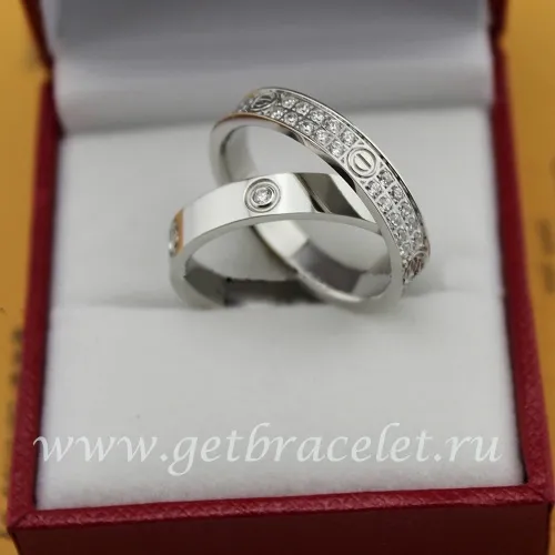 Copy Cartier LOVE Ring White Gold Diamonds