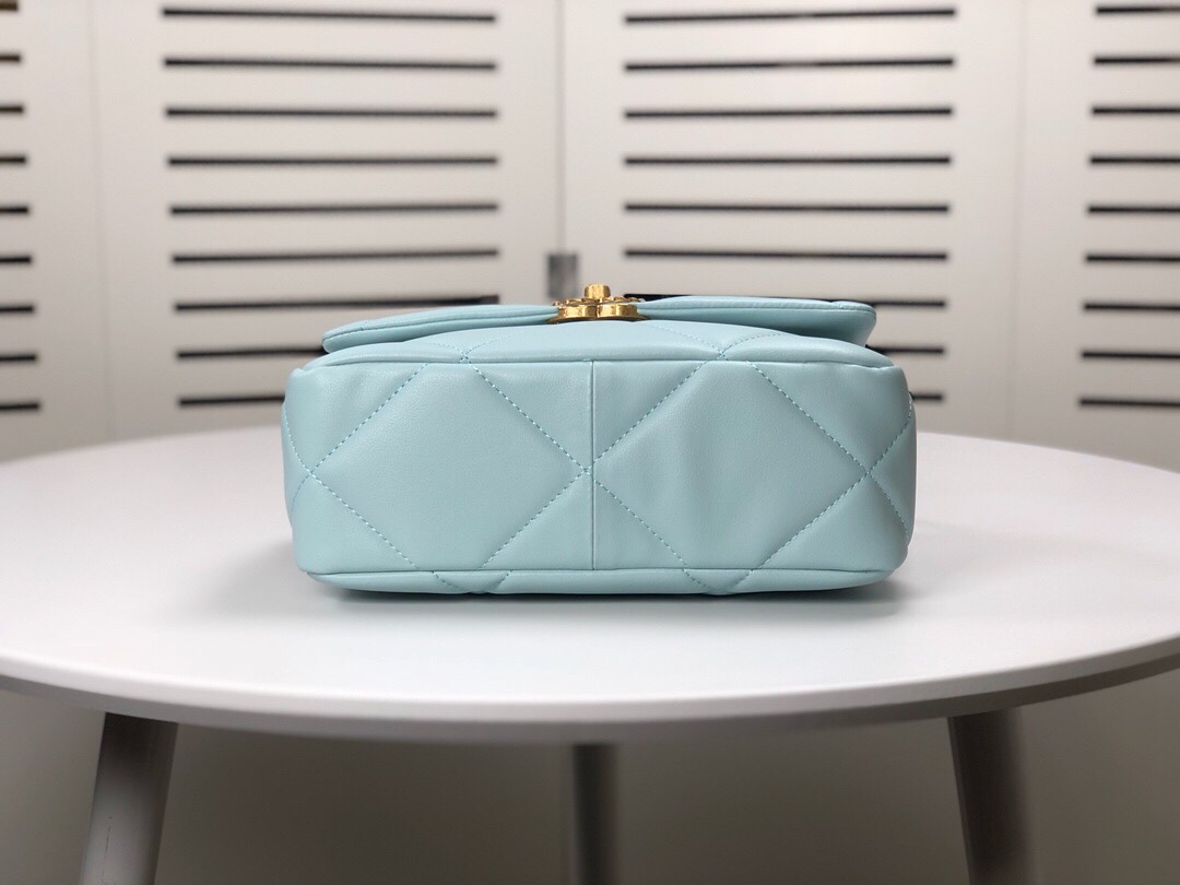 Chanel Lambskin Quilted Small 19 Flap Shoulder Bag Handbag