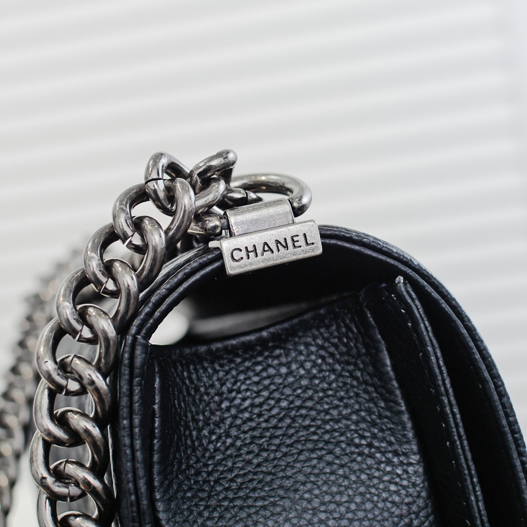 Chanel Leboy litchi or lychee pattern Shoulder Bag Handbag