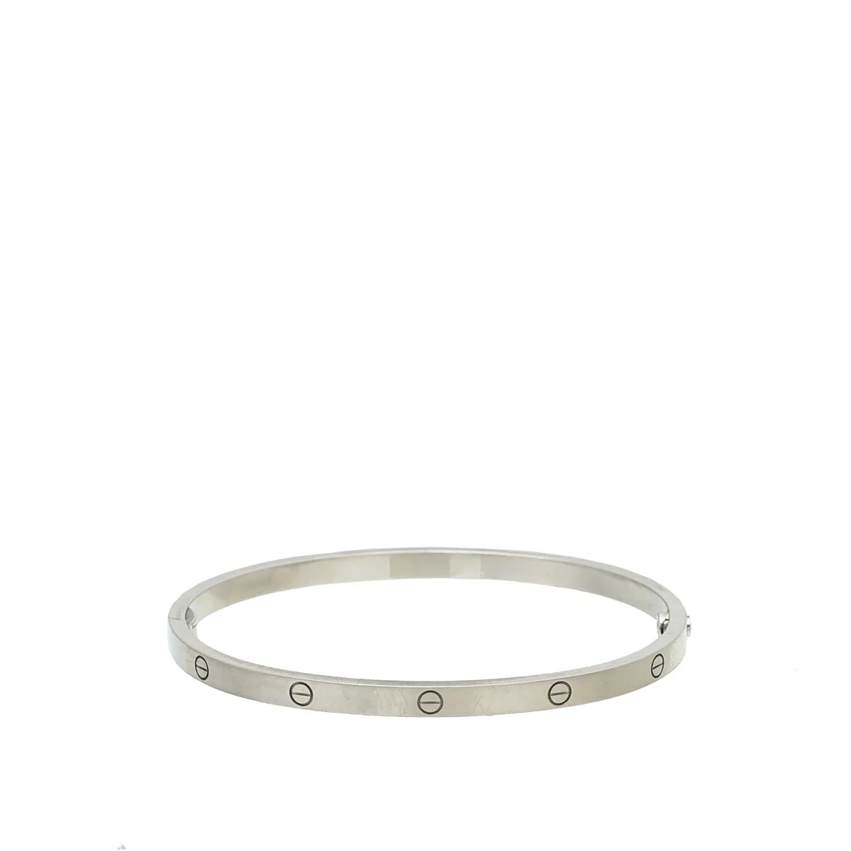 Cartier 18K White Gold Love Small Bracelet 17