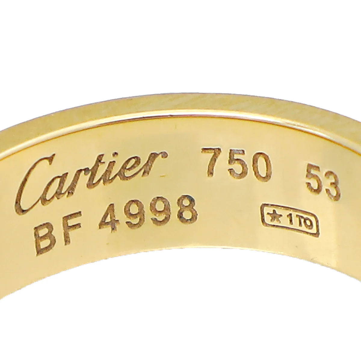 Cartier 18K Yellow Gold Love Ring 53