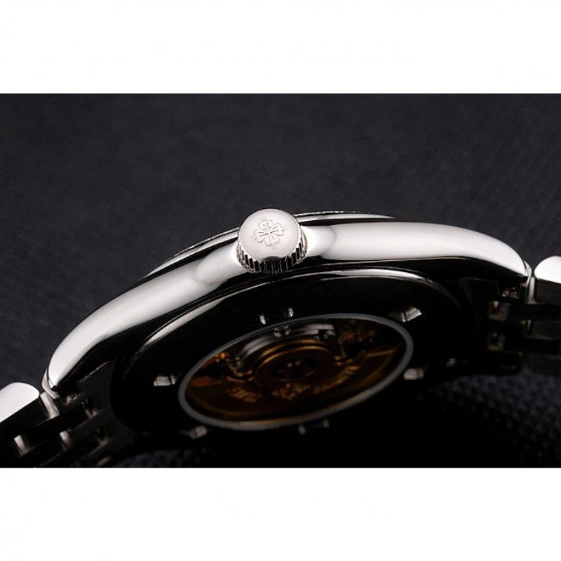 Calatrava Black & Diamond Dial 37 mm, Stainless Steel