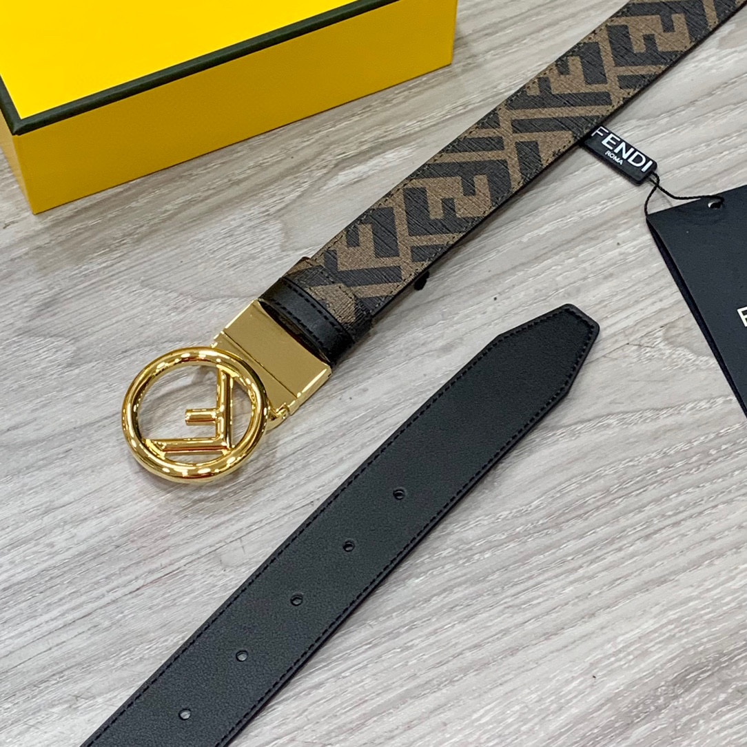 Fendi Leather Belts 1:1 Mirror Version