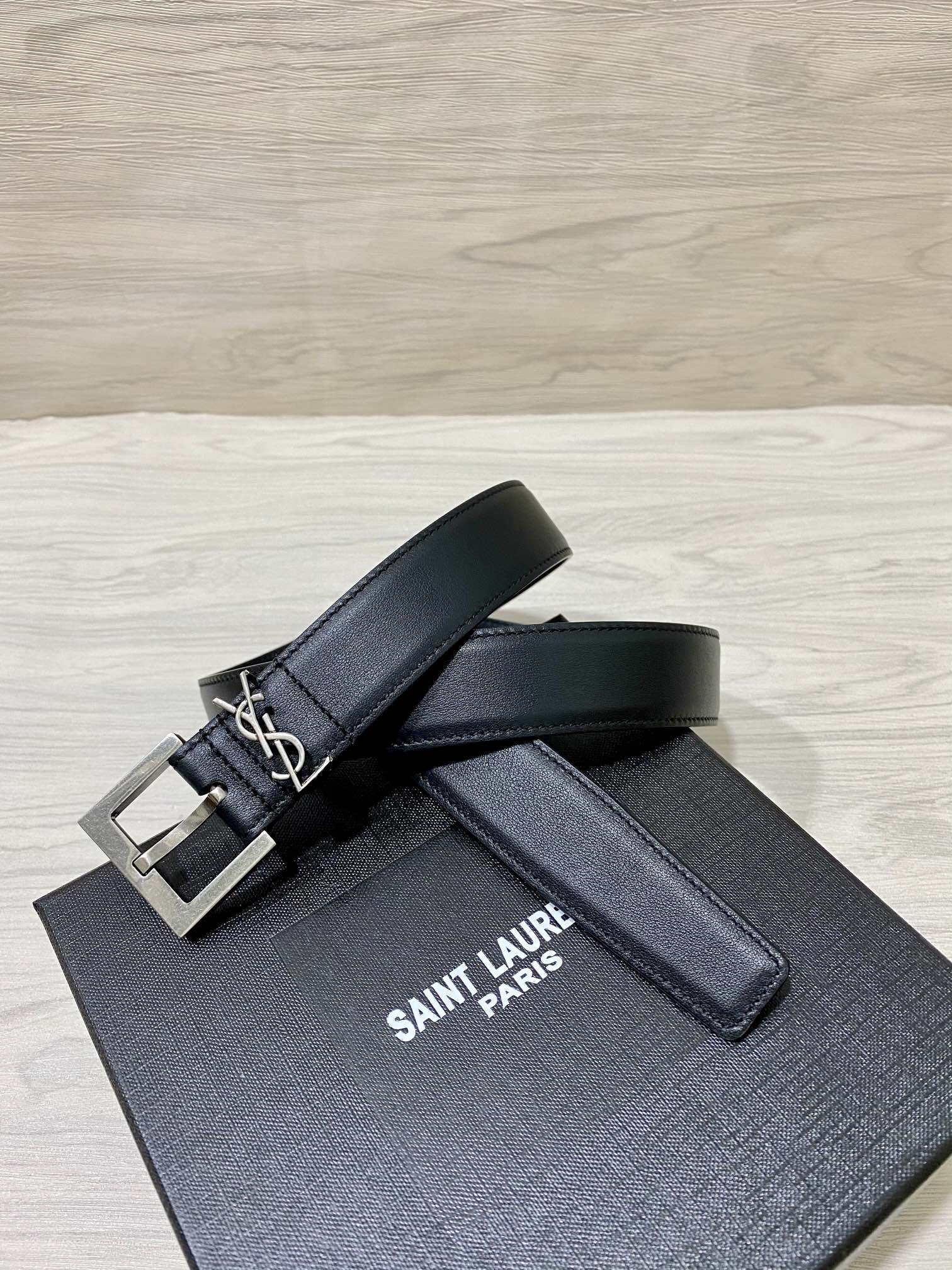 YSL Saint Laurent Leather Belts 1:1 Mirror Version