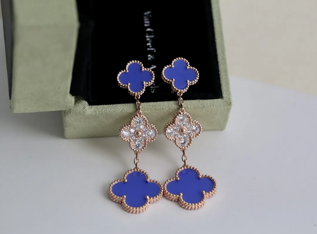 Van Cleef & Arpels Magic Alhambra Earrings 3 Motifs With Diamonds