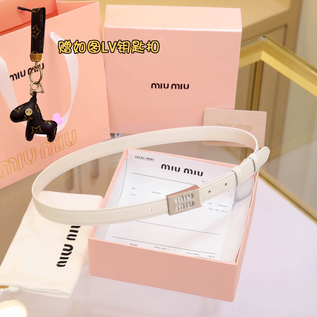 MiuMiu Leather Belts 1:1 Mirror Version