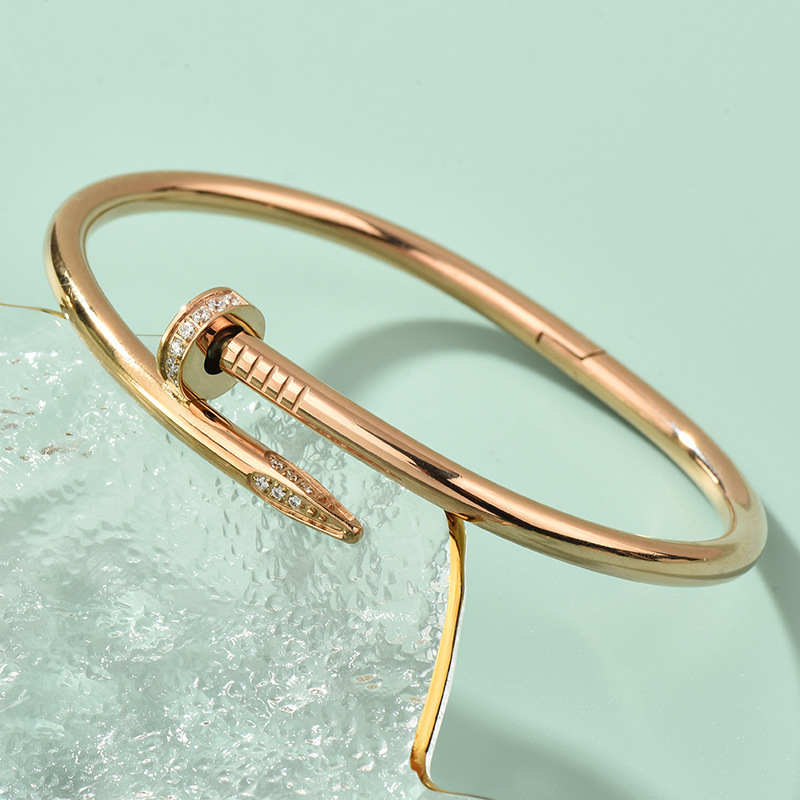 Cartier JUSTE UN CLOU Bracelet, White Gold & Rose Gold & Yellow Gold