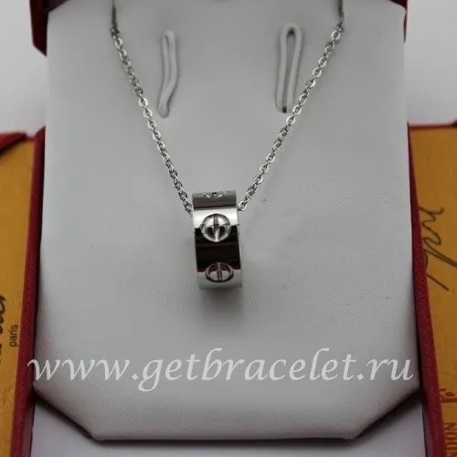 Imitation Cartier LOVE White Gold Necklace