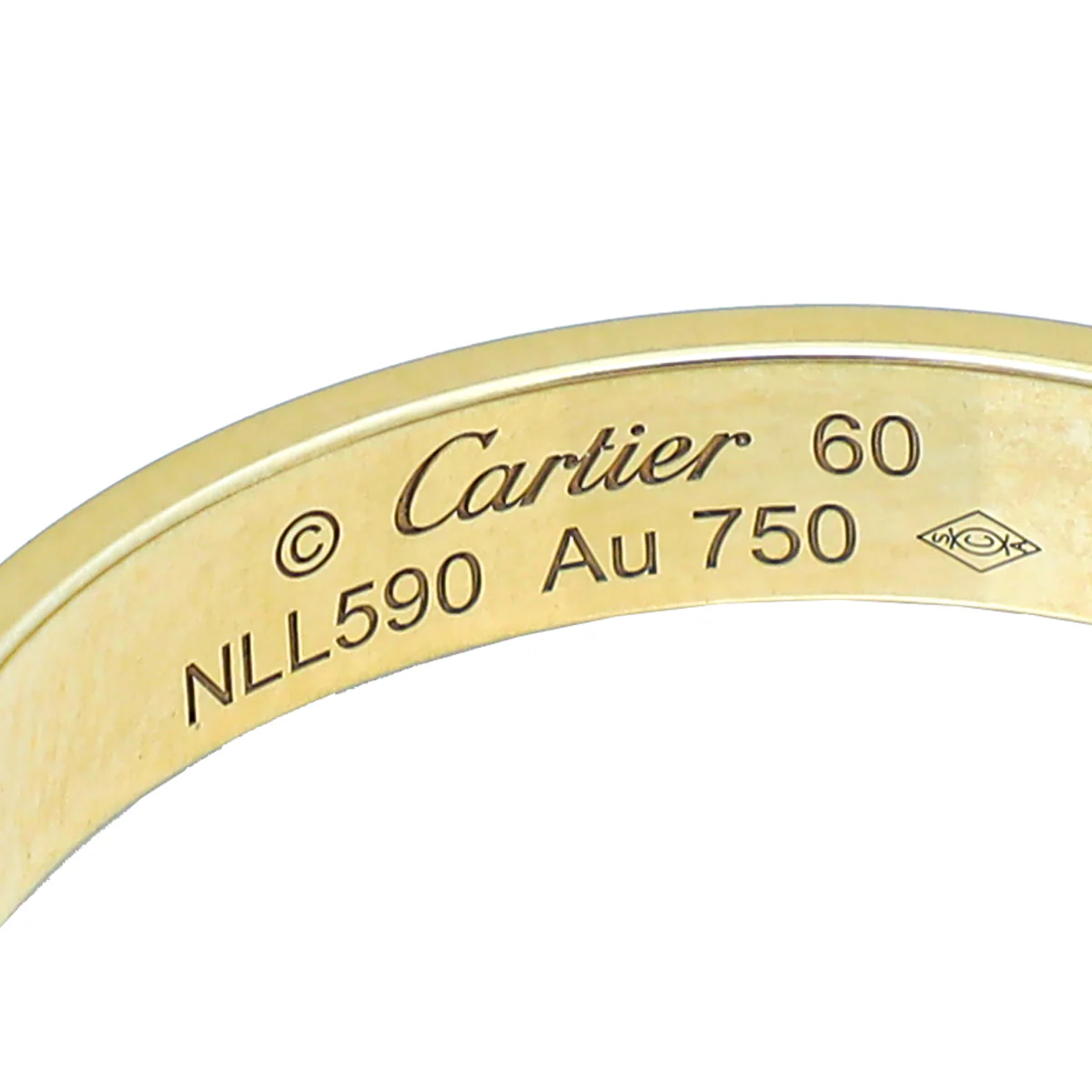 Cartier 18K Yellow Gold Love Wedding Band Ring 60