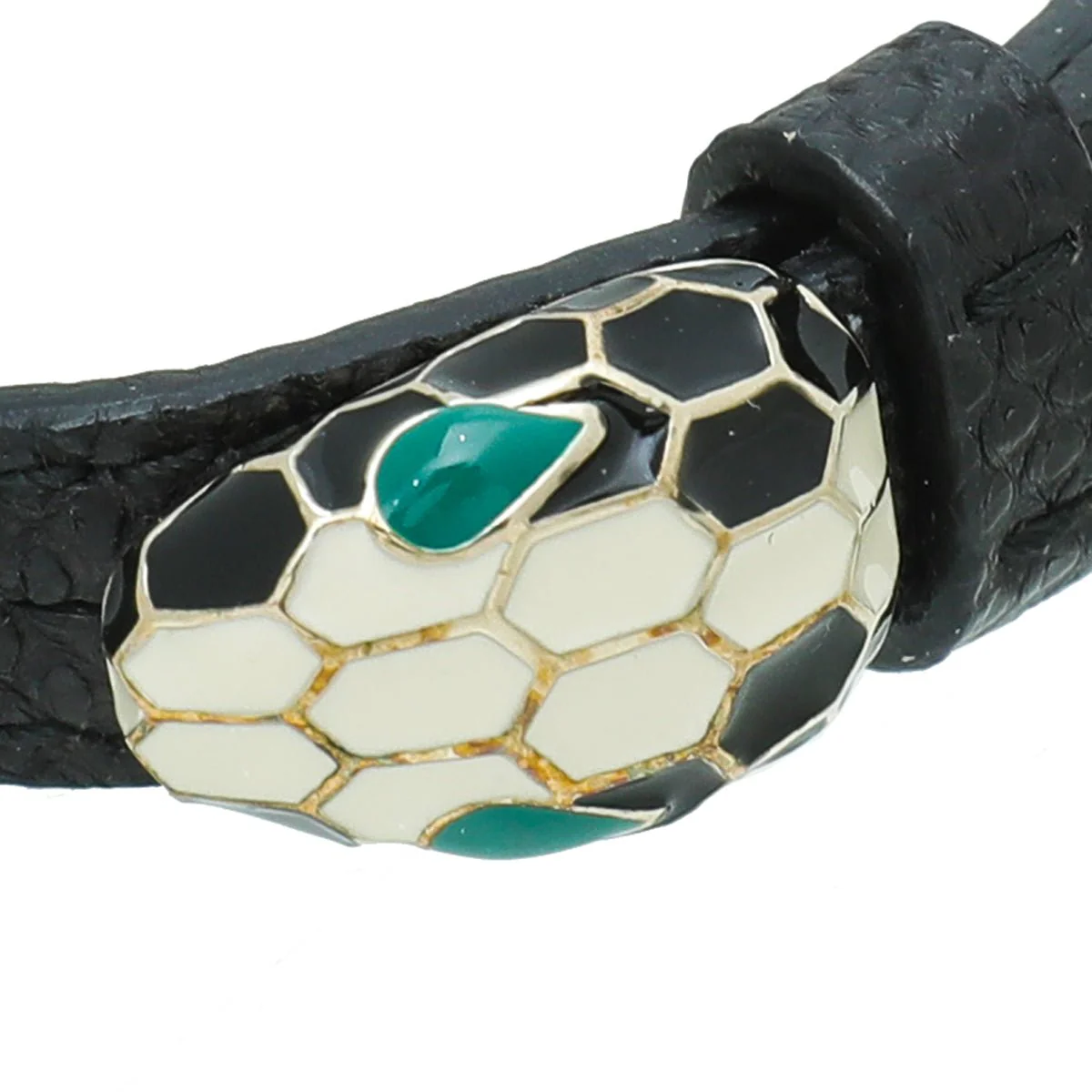 Bvlgari Black Karung Serpenti Forever Medium Bracelet