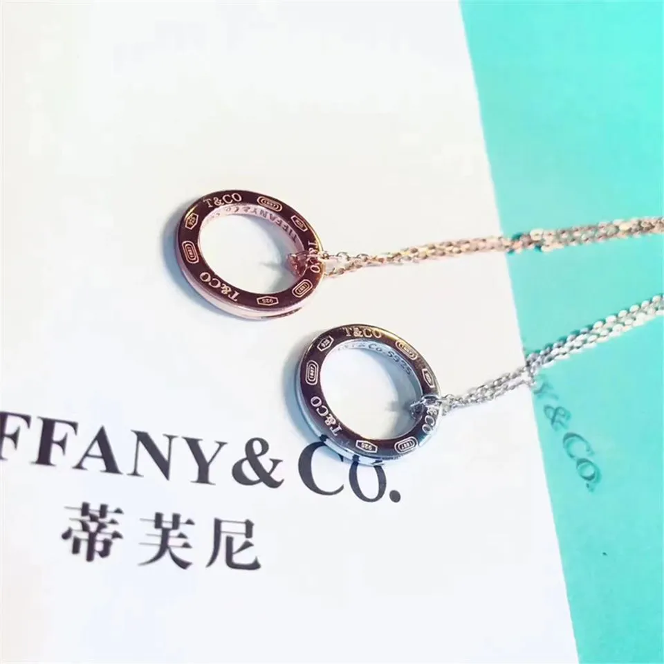 Fake Tiffany 1837 Circle Pendant Necklace Jewelry High Quality America GRP03140