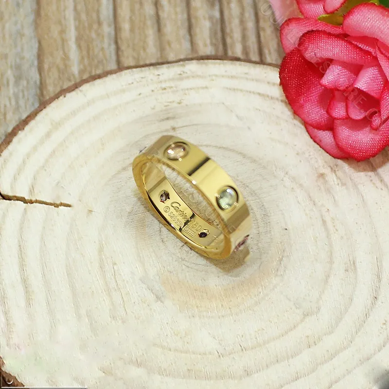 Cartier Love Ringv Yellow Gold Sapphires Garnets Amethyst B4067800