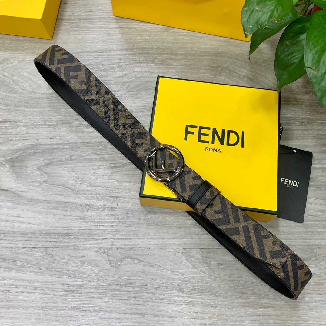 Fendi Leather Belts 1:1 Mirror Version