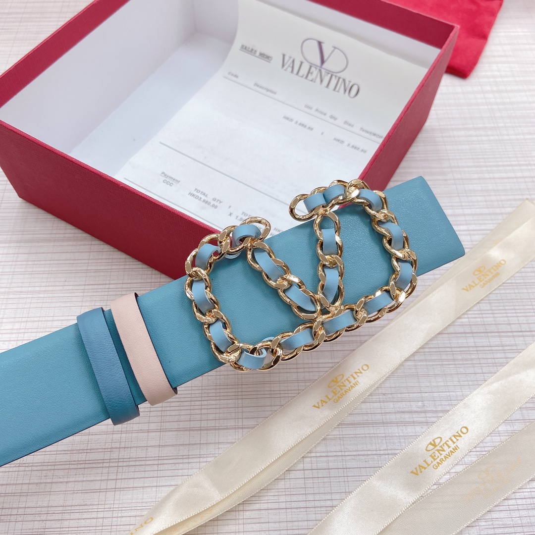 Valentino Leather Belts 1:1 Mirror Version