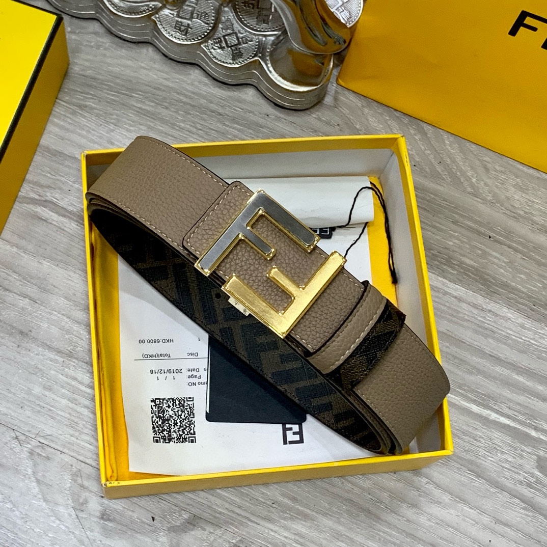 Fendi Leather Belts 1:1 Mirror Version