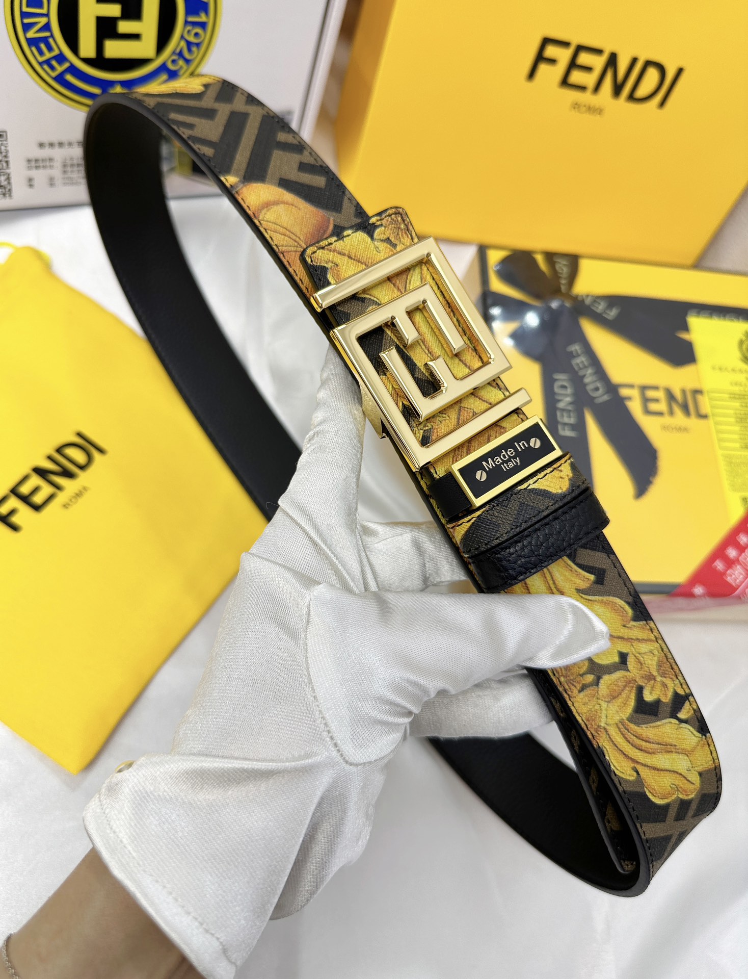 Fendi Leather Belts 1:1 Mirror Version