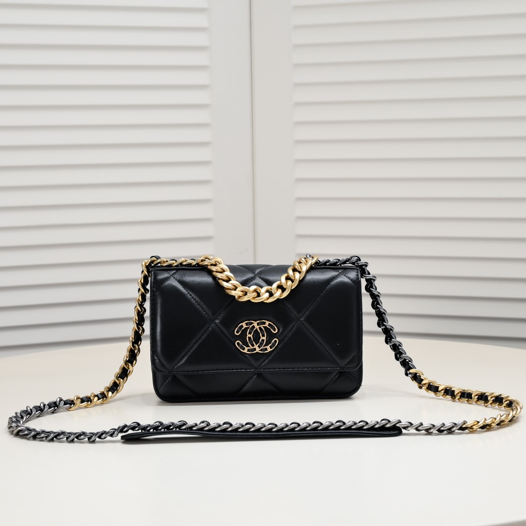 Chanel Woc 3 Colour Metallic Mixed Strap Shoulder Bag Handbag