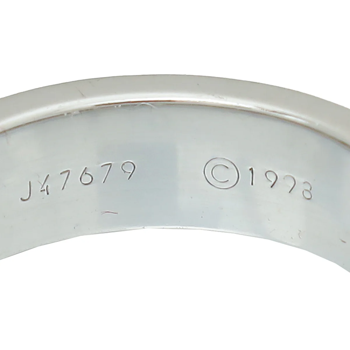 Cartier 18K White Gold 3 Diamonds Love Ring 53