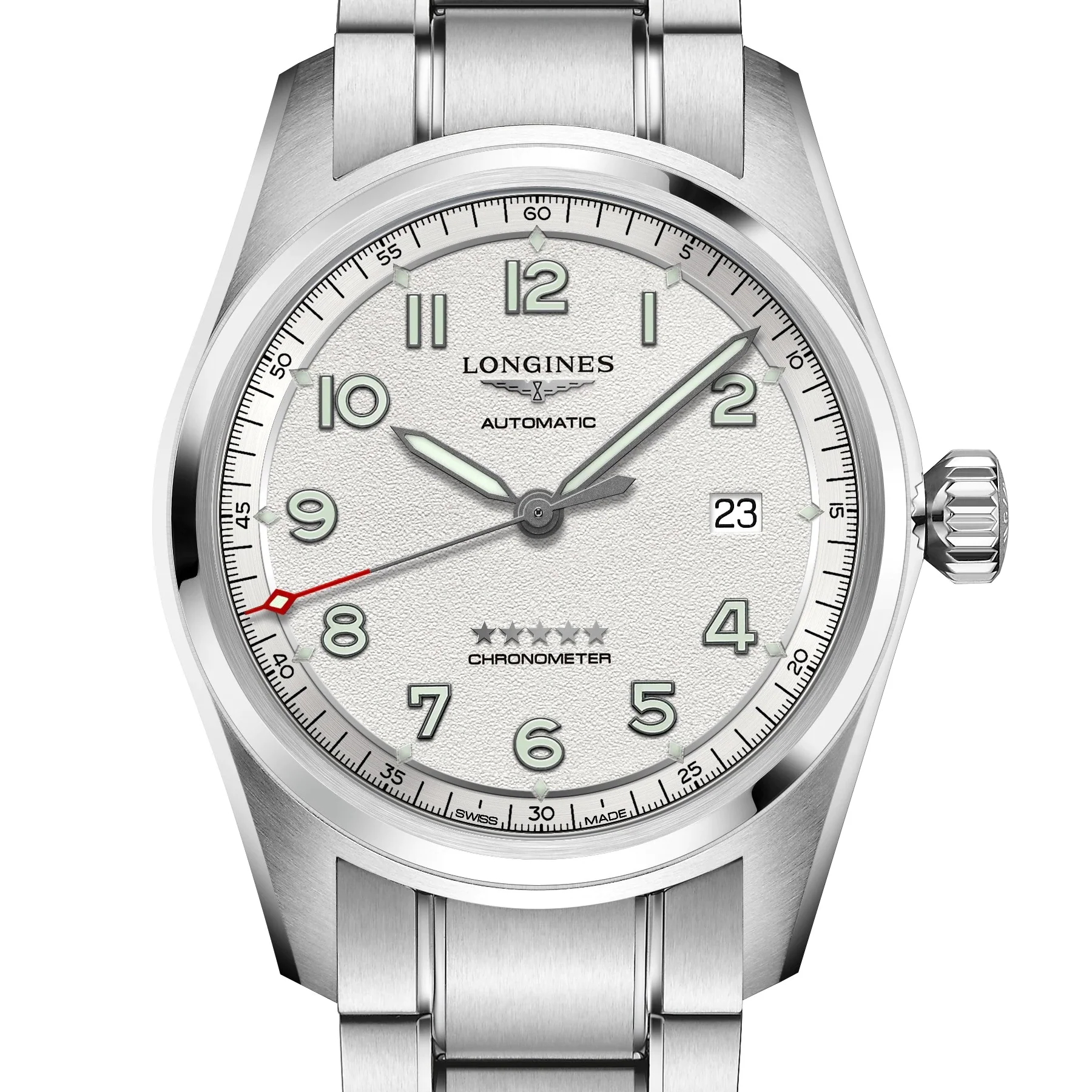 Spirit 40MM Automatic Chronometer Silver Dial Watch L38104736