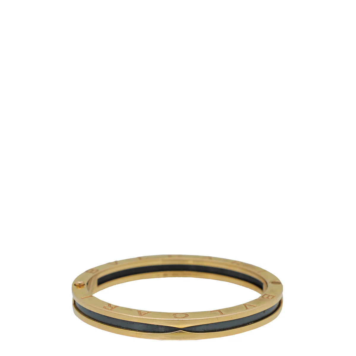 Bvlgari 18K Rose Gold Black Ceramic B Zero1 Bangle